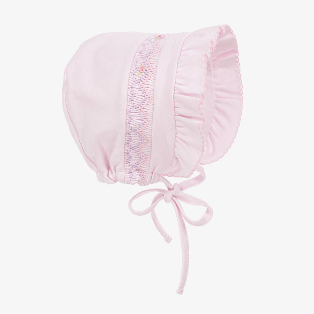 Kissy Kissy-Girls Rosy Handcrafted Smocked Bonnet | Childrensalon Outlet