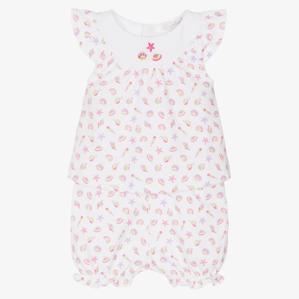 Kissy Kissy-Белый комплект шорт Seashell Dream для девочек | Childrensalon Outlet
