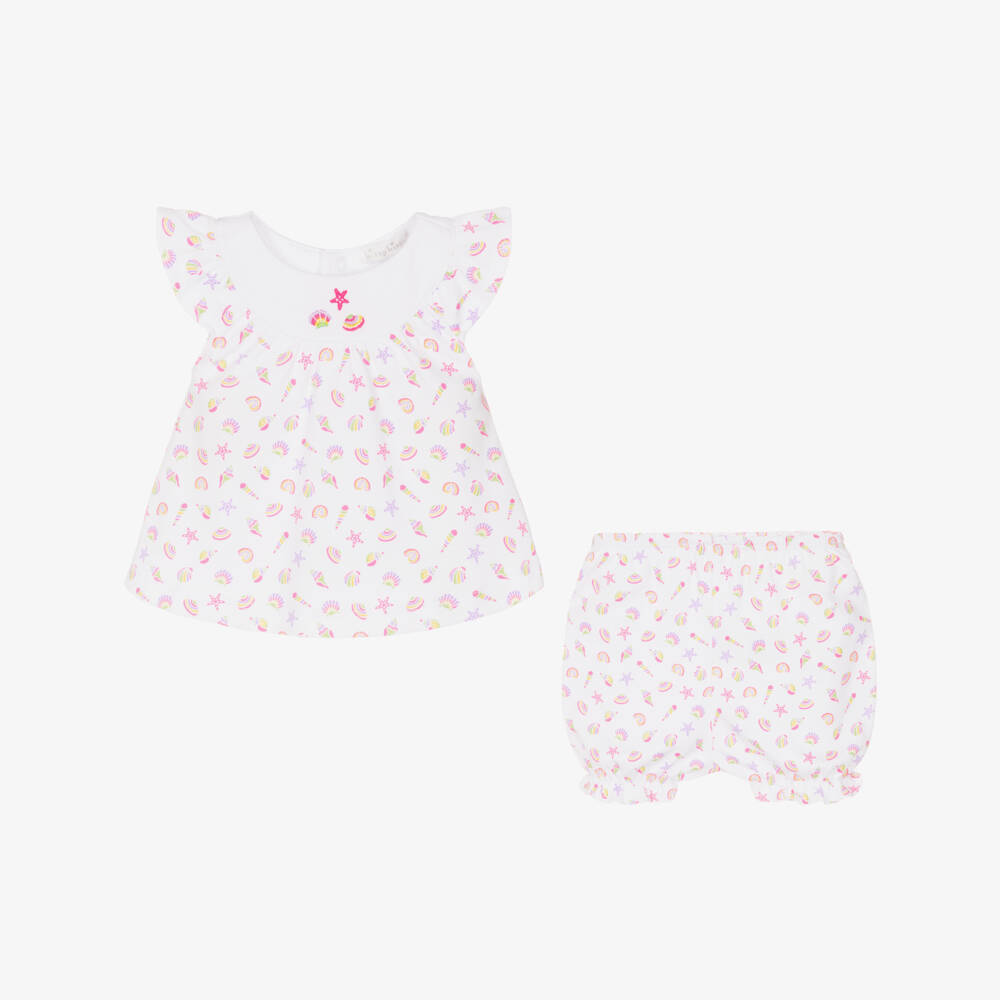 Kissy Kissy-Белый комплект шорт Seashell Dream для девочек | Childrensalon Outlet