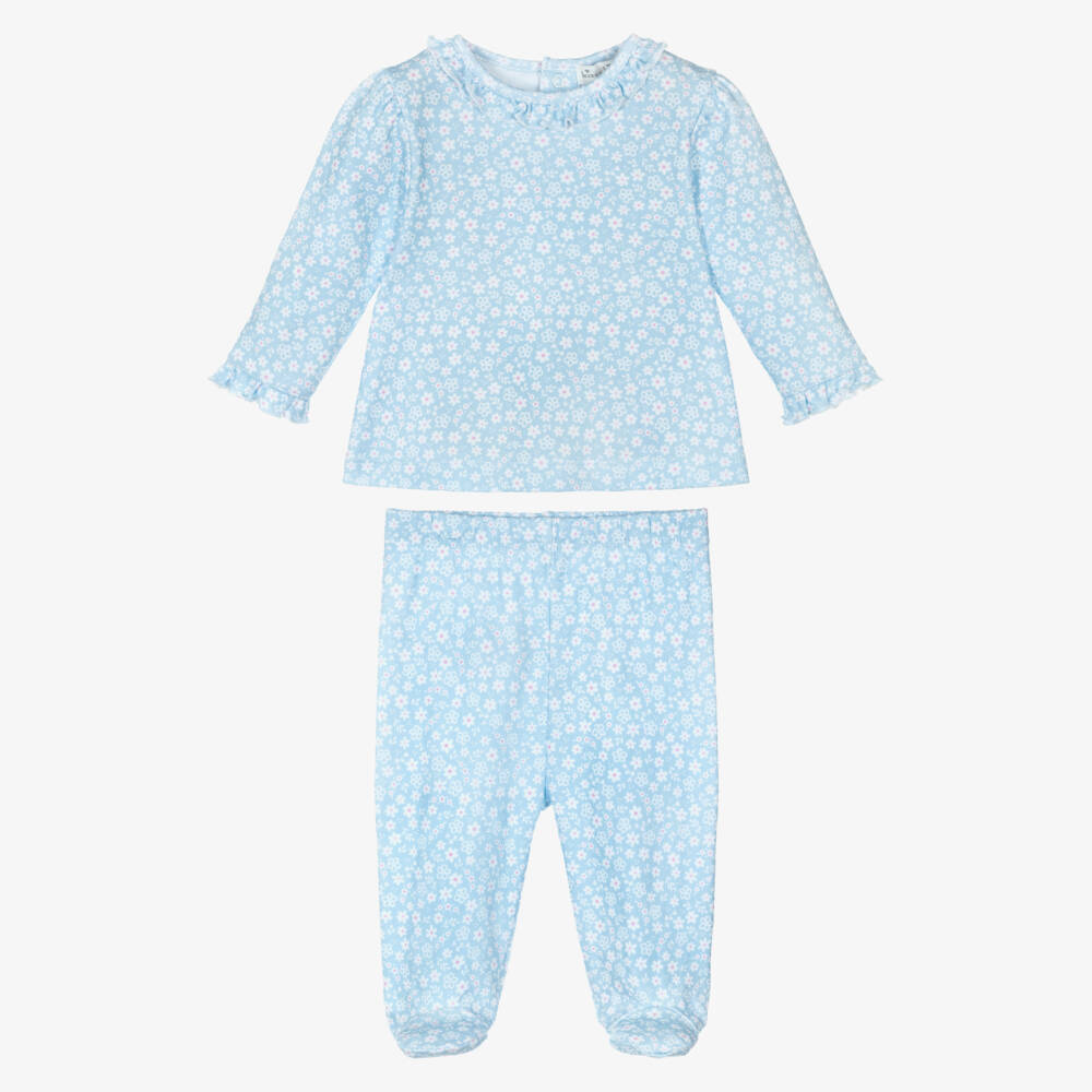 Kissy Kissy-Мягкий голубой цветочный боди для девочек | Childrensalon Outlet