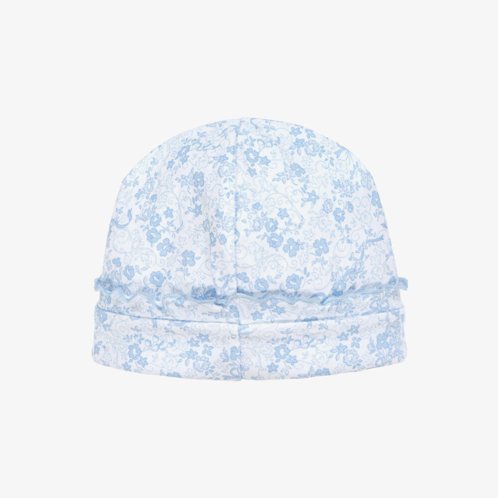 Kissy Kissy-Girls Soft Blue Floral Hat | Childrensalon Outlet