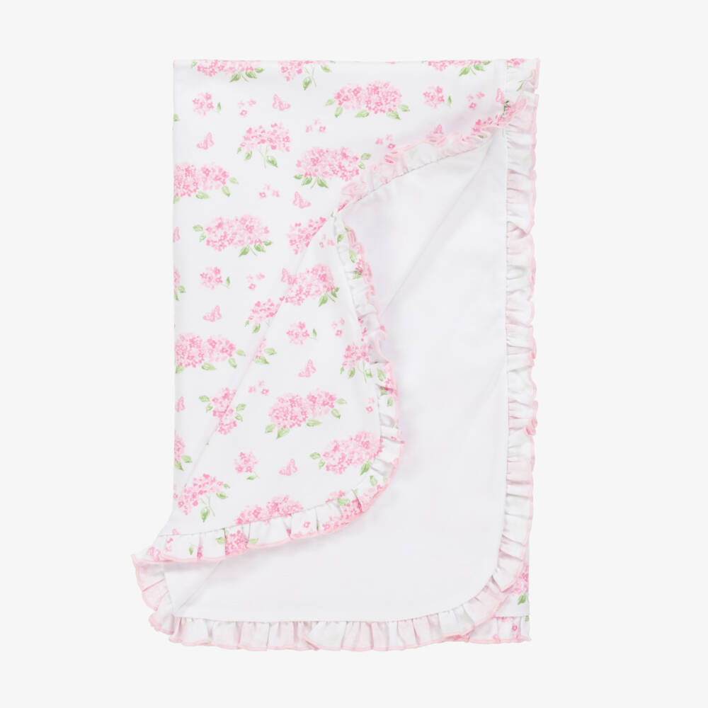 Kissy Kissy-Girls' Soft Pink Floral Blanket | Childrensalon Outlet