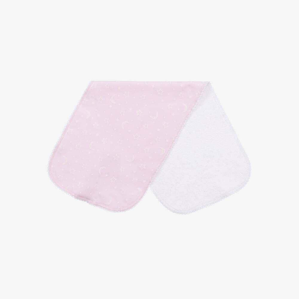 Kissy Kissy-Girls Soft Pink Moon Burp Cloth | Childrensalon Outlet