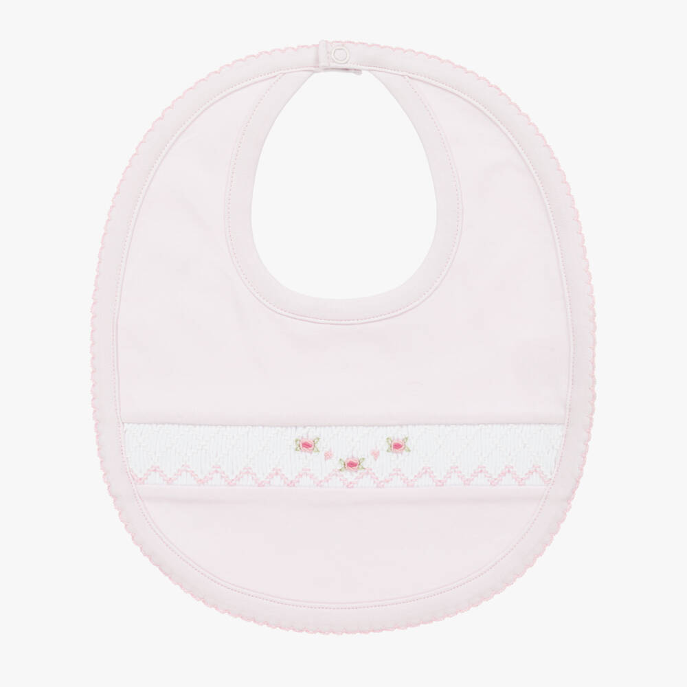 Kissy Kissy-Girls Soft Pink Smocked Bib | Childrensalon Outlet