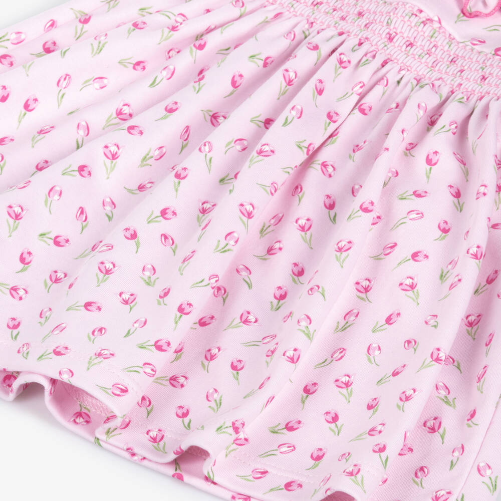 Kissy Kissy-Girls Soft Pink Tulip Pattern Dress | Childrensalon Outlet
