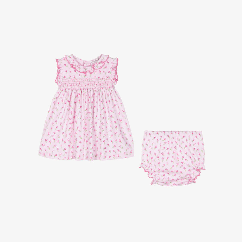 Kissy Kissy-Girls Soft Pink Tulip Pattern Dress | Childrensalon Outlet