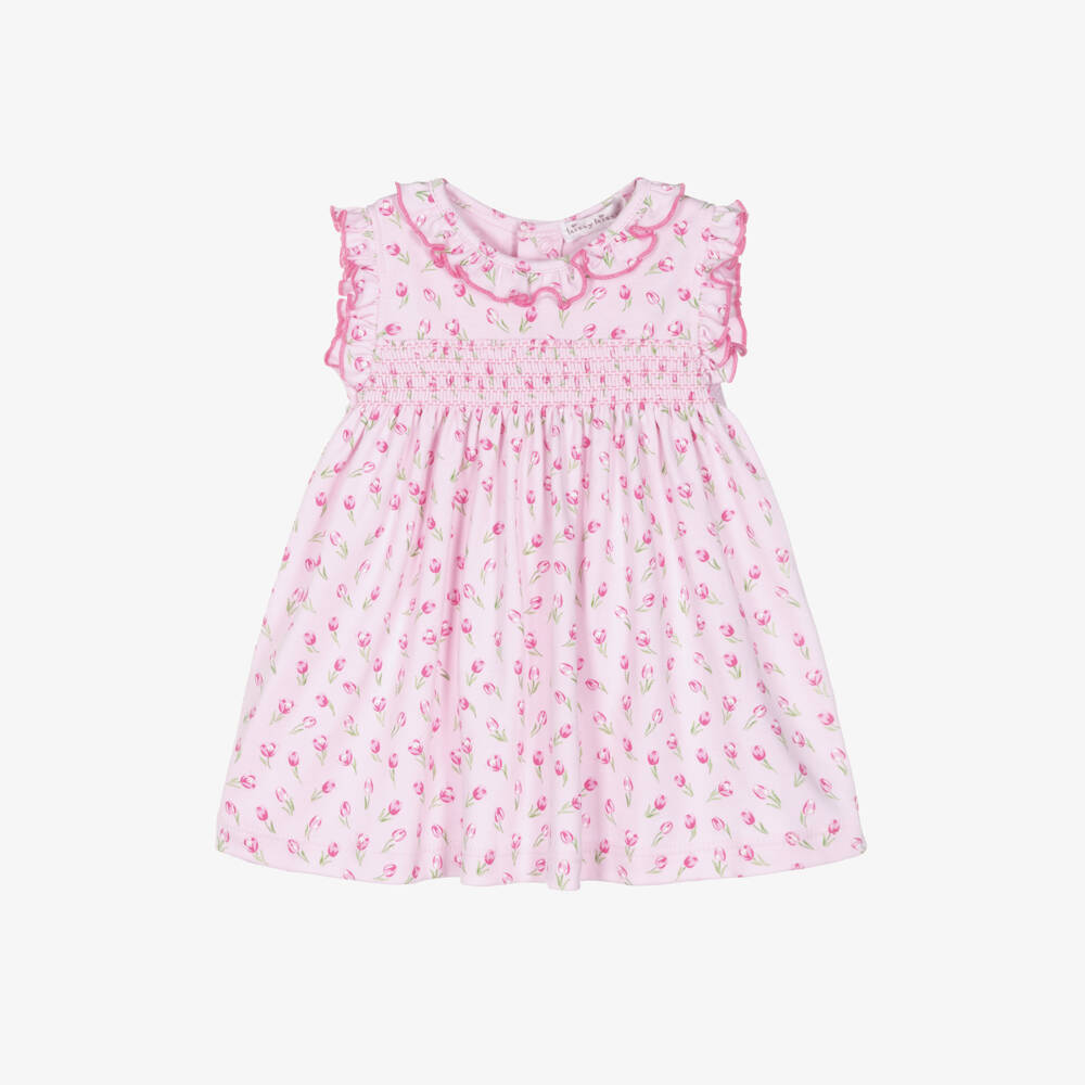 Kissy Kissy-Girls Soft Pink Tulip Pattern Dress | Childrensalon Outlet