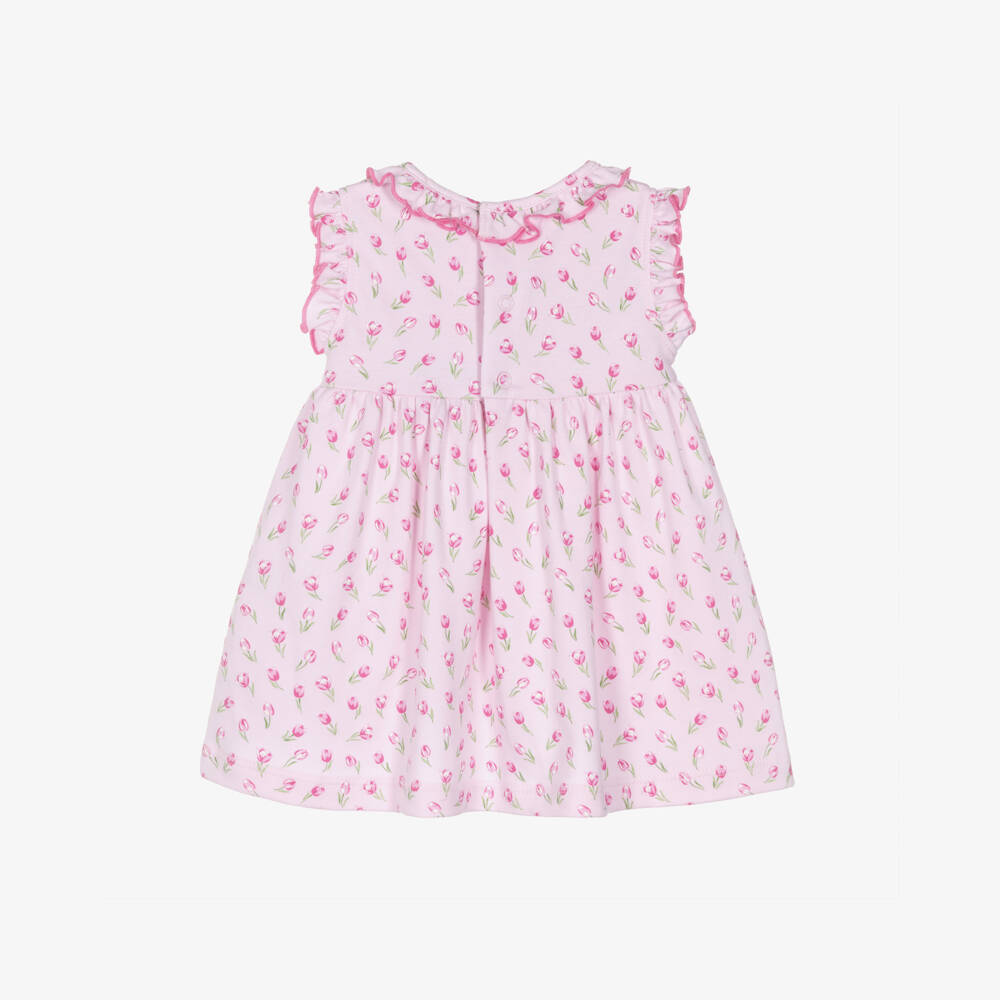 Kissy Kissy-Girls Soft Pink Tulip Pattern Dress | Childrensalon Outlet