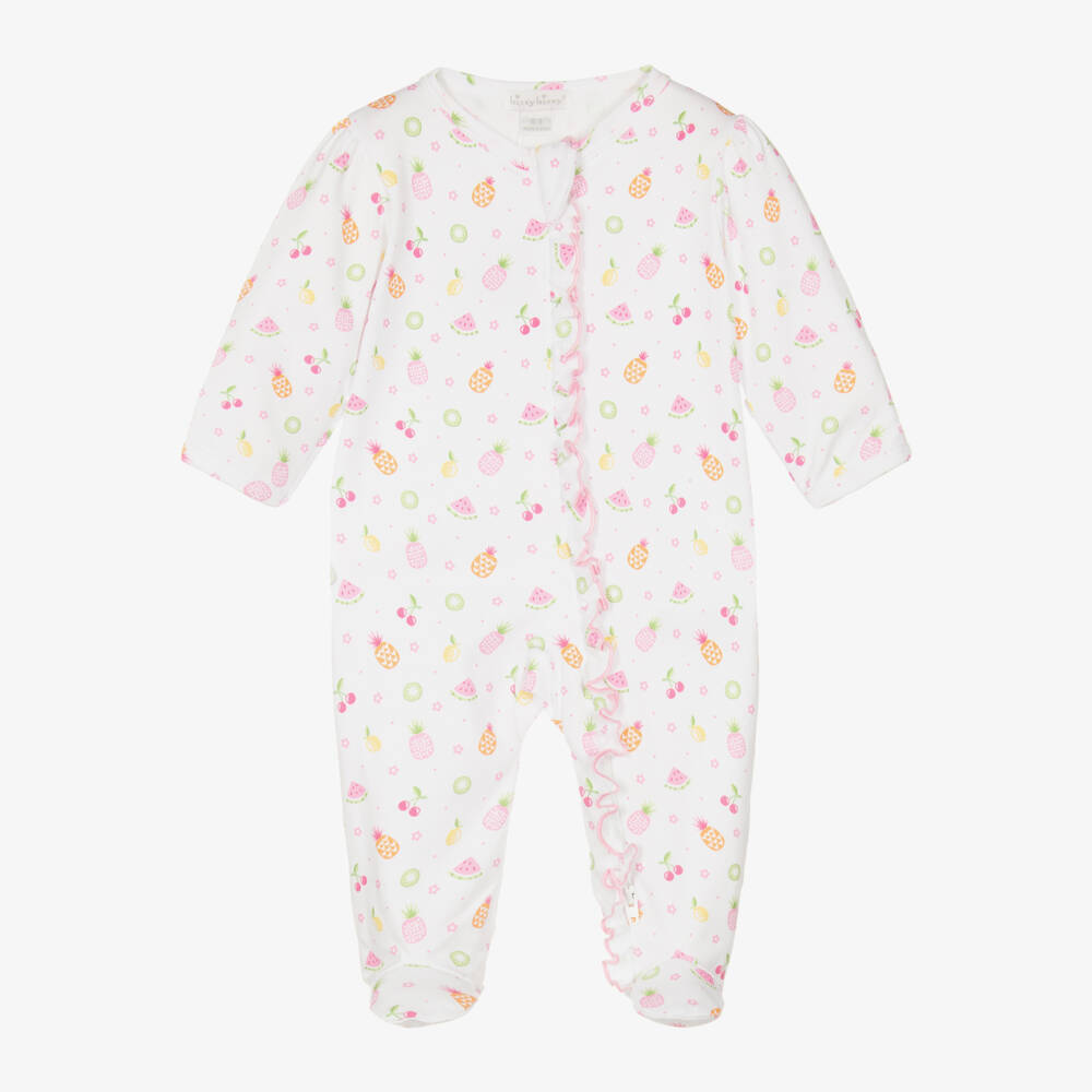 Kissy Kissy-Girls Soft White Fruit Adventure Babygrow | Childrensalon Outlet