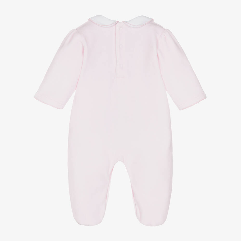 Kissy Kissy-Girls Velour Smocked Pink Babysuit | Childrensalon Outlet
