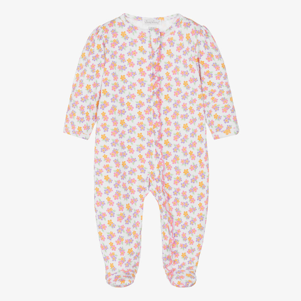 Kissy Kissy-Girls White Cotton Aloha Whales Babygrow | Childrensalon Outlet