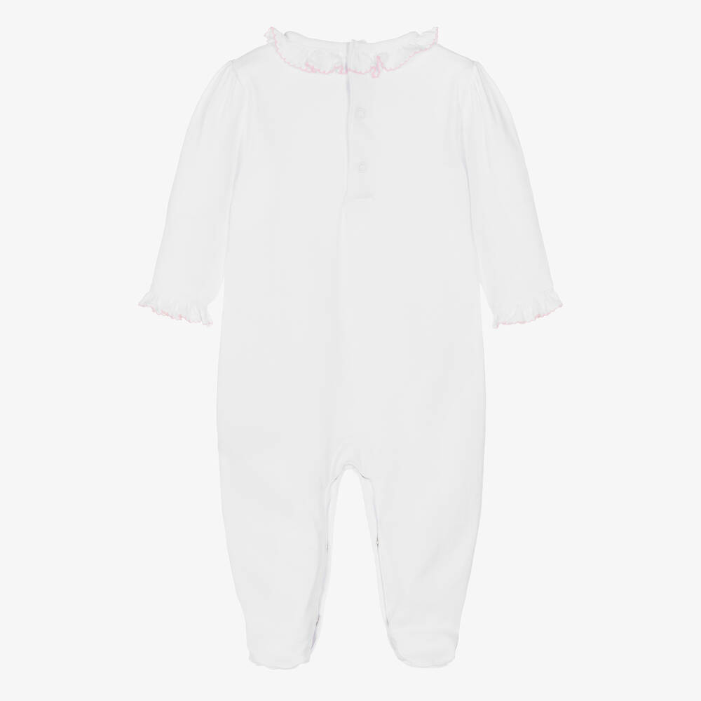 Kissy Kissy-Girls White Cotton Butterfly Flutters Babygrow | Childrensalon Outlet