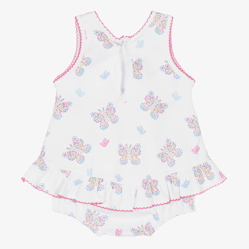 Kissy Kissy-Girls White Cotton Butterfly Flutters Shortie | Childrensalon Outlet