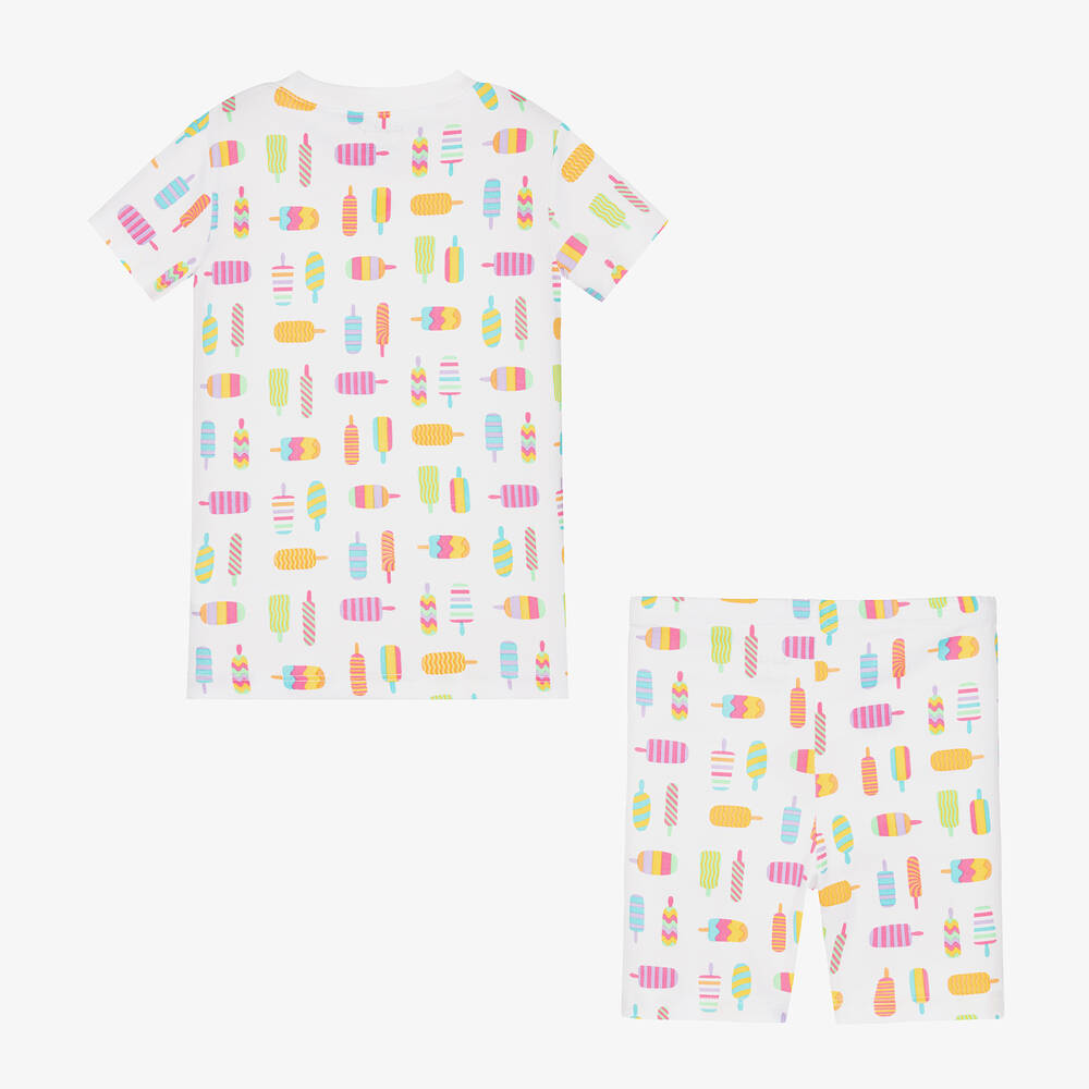 Kissy Kissy-Girls White Cotton Popsicle Party Pyjamas | Childrensalon Outlet
