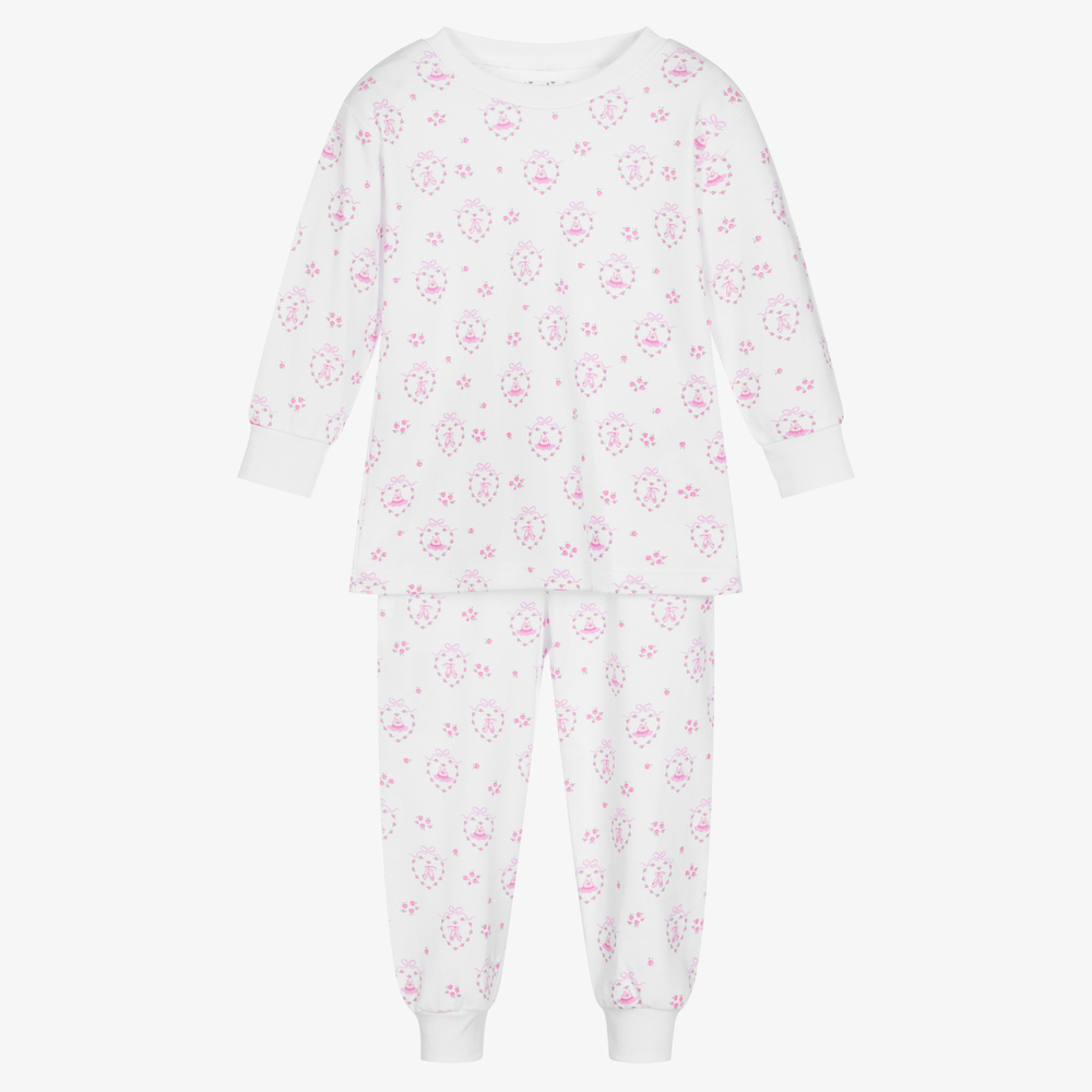 Kissy Kissy - Girls White Cotton Pyjamas | Childrensalon