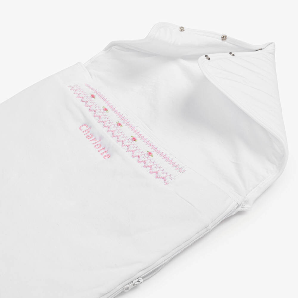 Kissy Kissy-Girls White Cotton Smocked Nest | Childrensalon Outlet