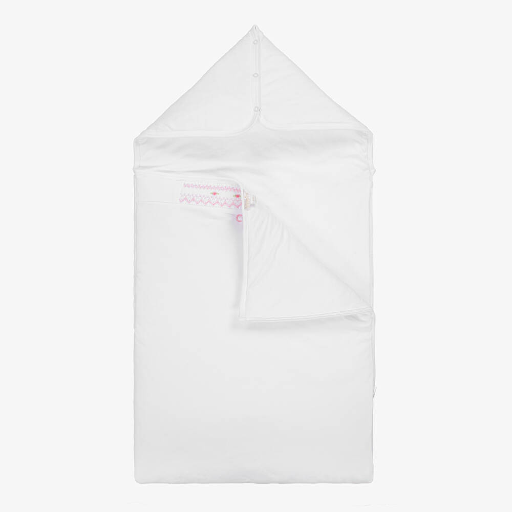Kissy Kissy-Girls White Cotton Smocked Nest | Childrensalon Outlet
