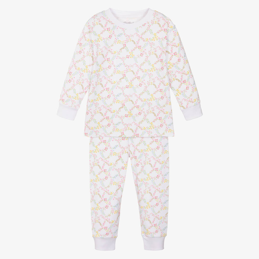 Kissy Kissy-Пижама из белого хлопка Пима с цветочным узором для девочек | Childrensalon Outlet