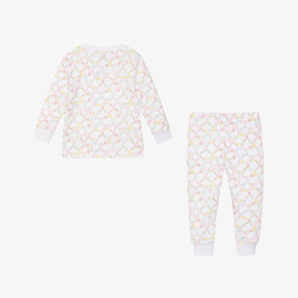 Kissy Kissy-Girls White Floral Pima Cotton Sleepwear | Childrensalon Outlet