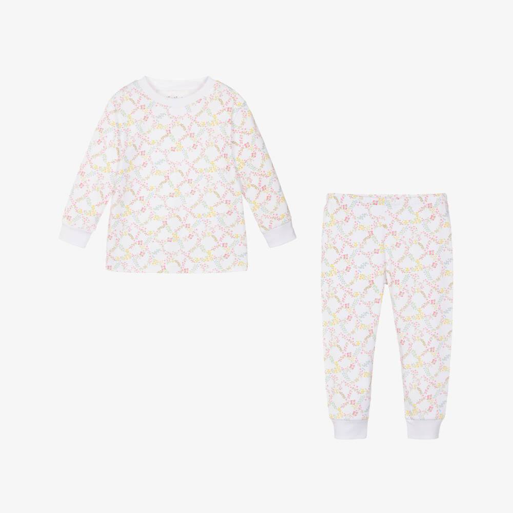 Kissy Kissy-Girls White Floral Pima Cotton Sleepwear | Childrensalon Outlet