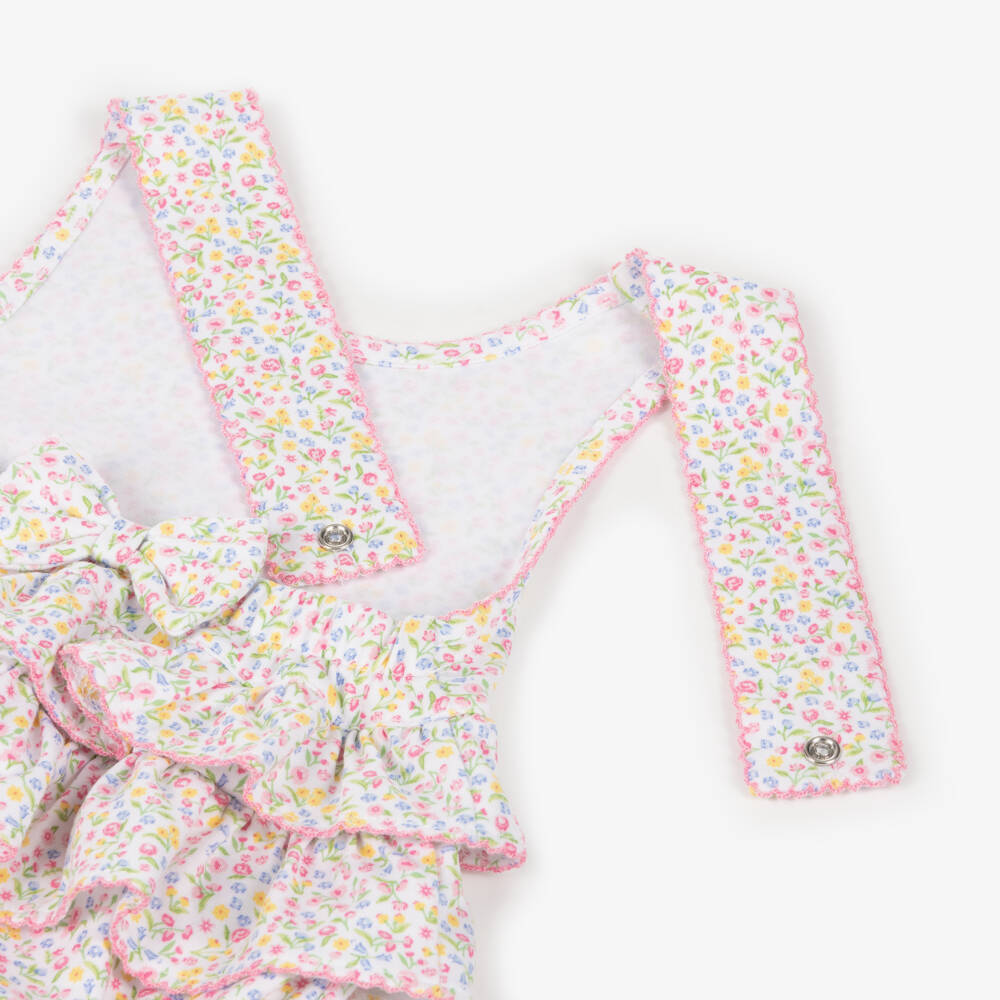 Kissy Kissy-Girls White Floral Pima Shortie | Childrensalon Outlet