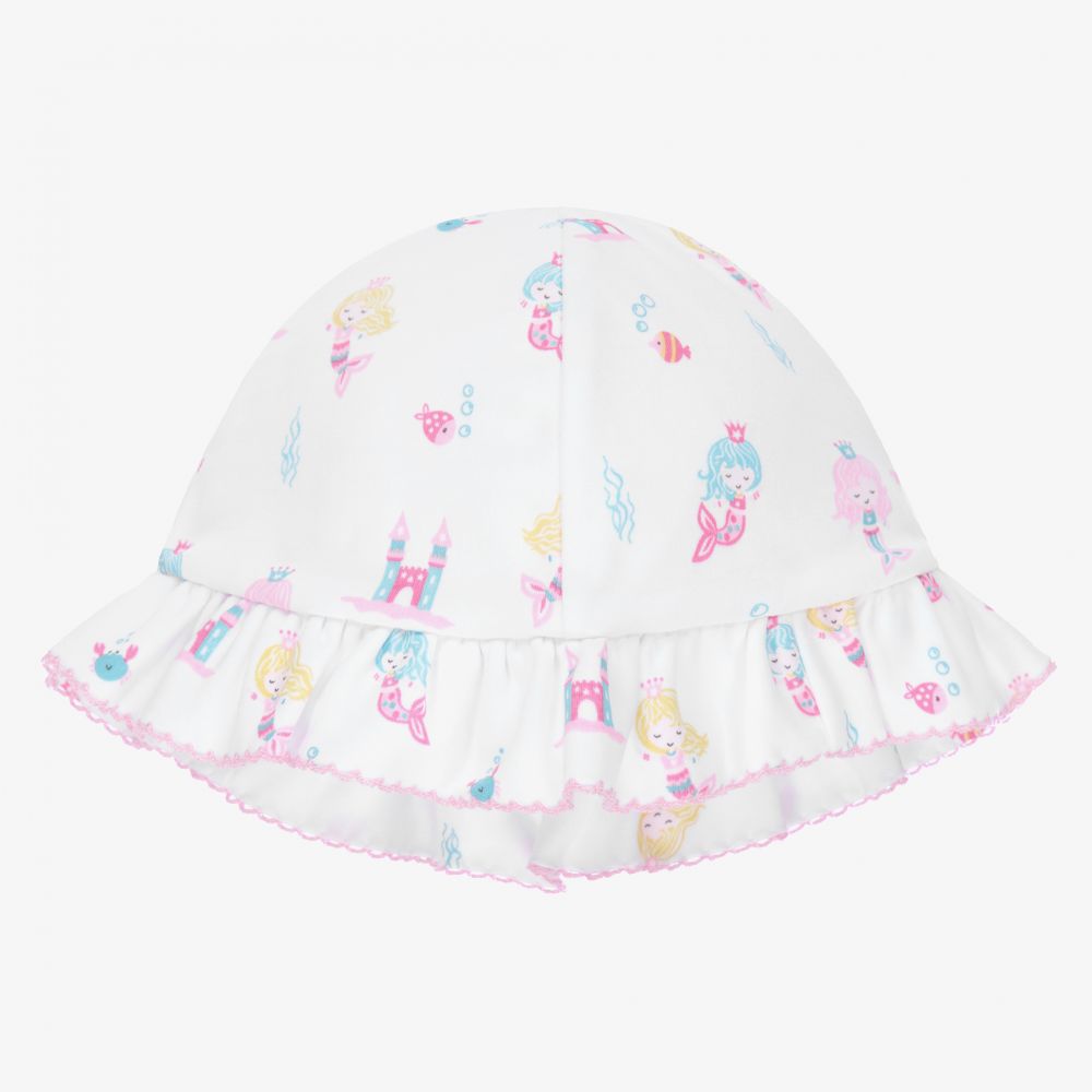 Kissy Kissy - Girls White Mermaid Sun Hat | Childrensalon