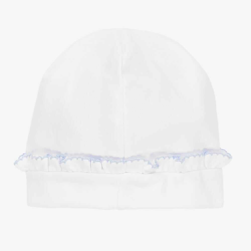 Kissy Kissy-قبعة قطن بيما لون أبيض للمولودات | Childrensalon Outlet