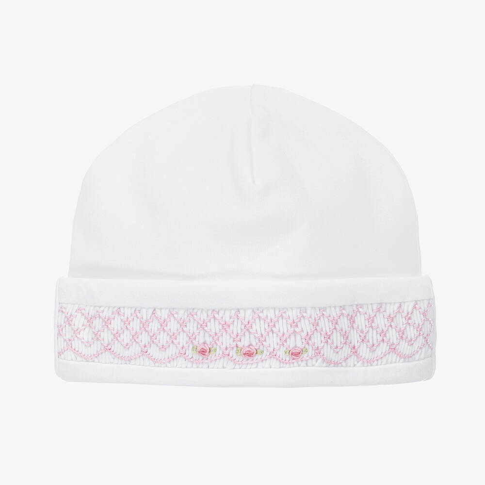 Kissy Kissy - Weiße Summer Bishop Pima-Mütze (M) | Childrensalon