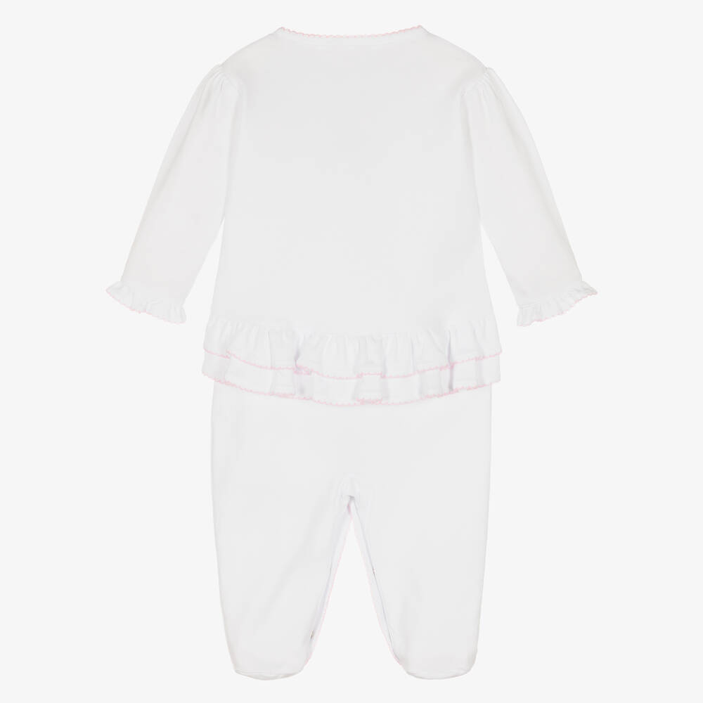 Kissy Kissy-أفرول بيبي غرو قطن بيما لون أبيض للمولودات | Childrensalon Outlet