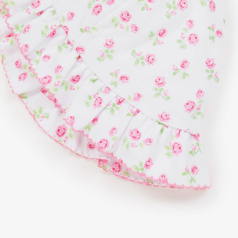 Kissy Kissy-قبعة بيضاء للبنات من بيما بتصميم زهور وردية | Childrensalon Outlet