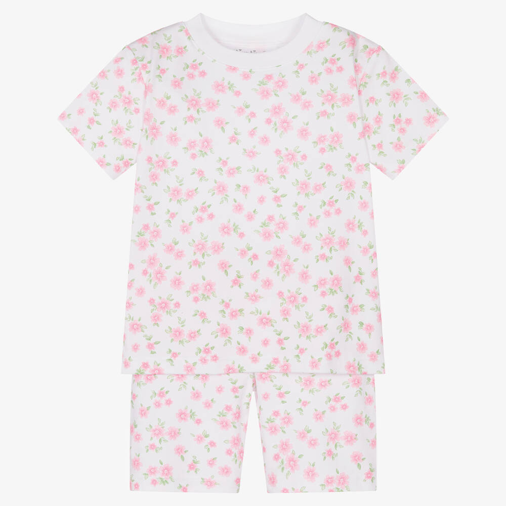 Kissy Kissy-Бело-розовая короткая пижама в цветочек для девочек | Childrensalon Outlet