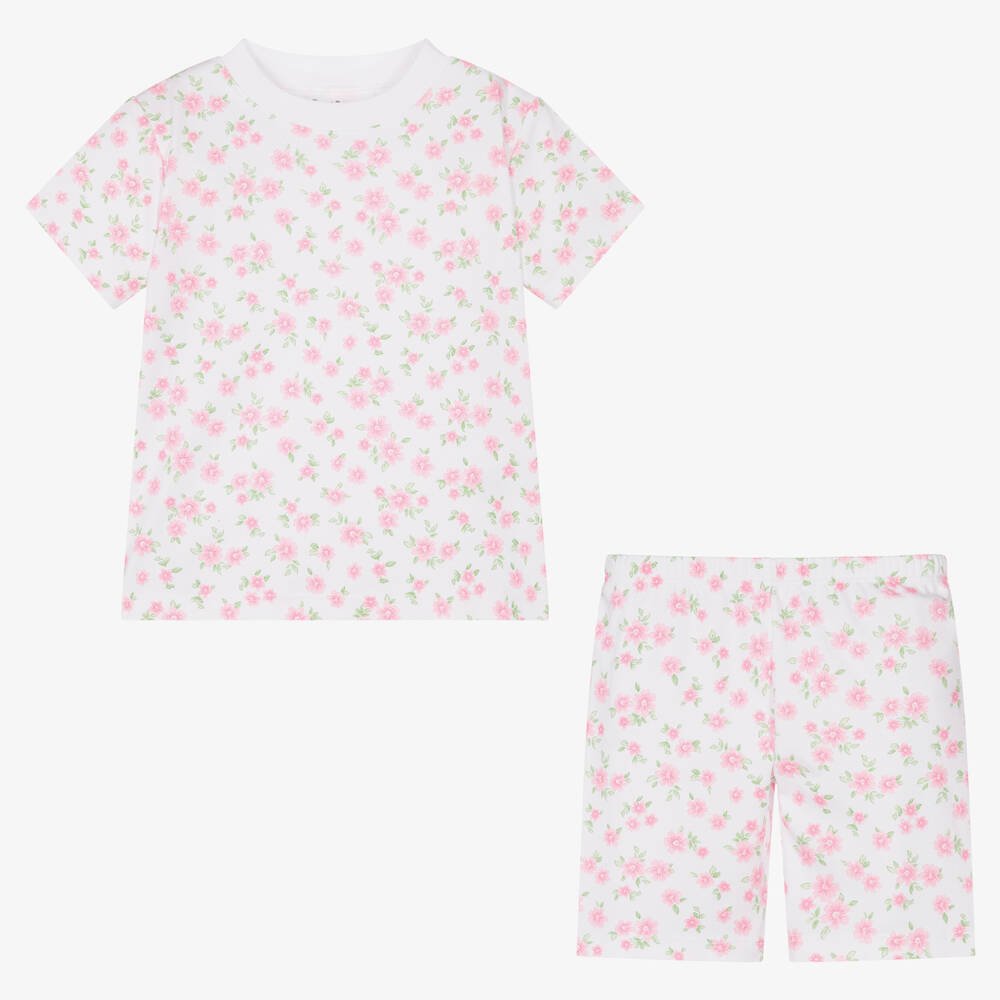 Kissy Kissy-Бело-розовая короткая пижама в цветочек для девочек | Childrensalon Outlet