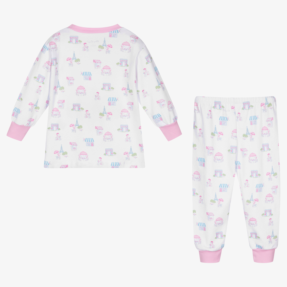 Kissy Kissy-Бело-розовая пижама с принтом Paris для девочек | Childrensalon Outlet