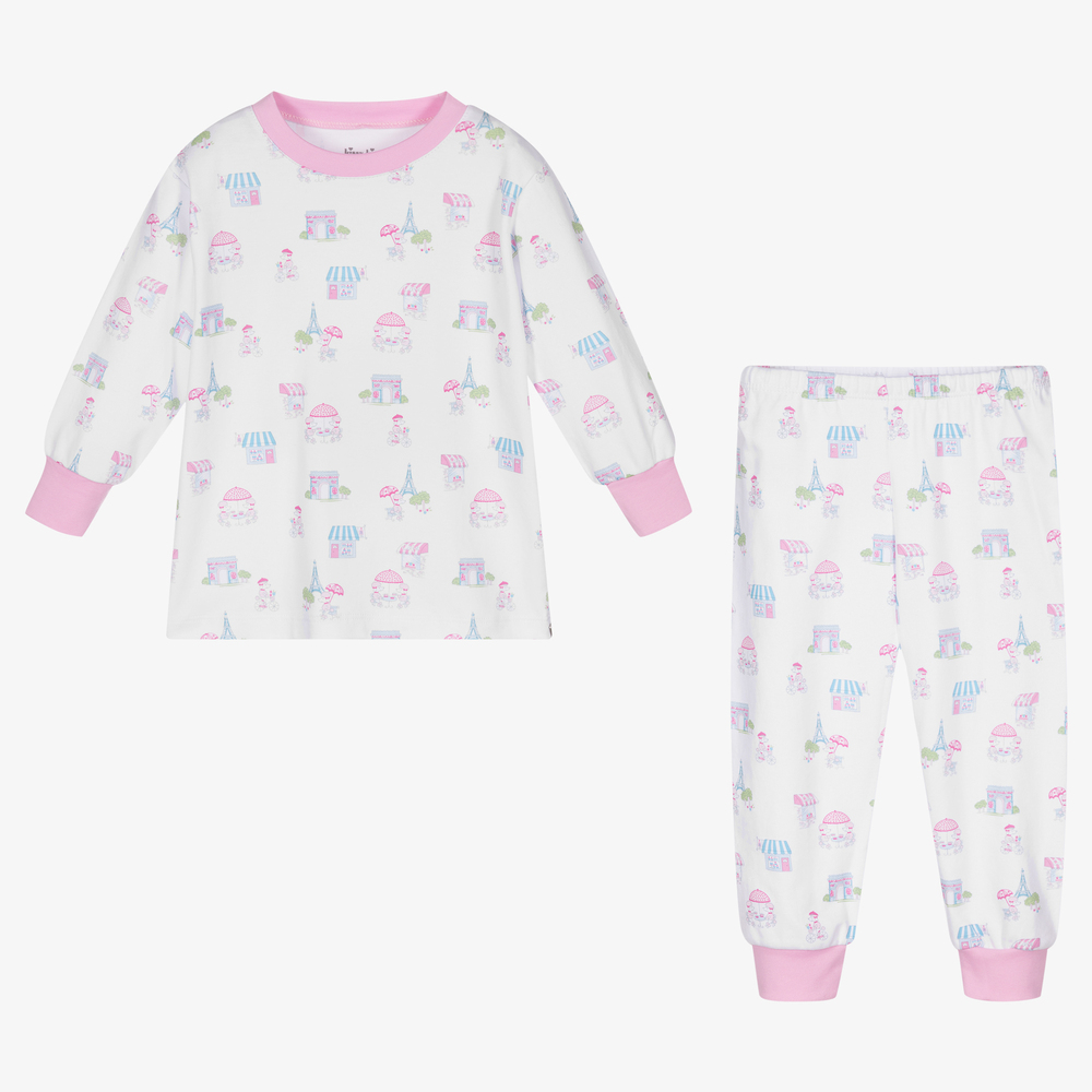 Kissy Kissy-Бело-розовая пижама с принтом Paris для девочек | Childrensalon Outlet