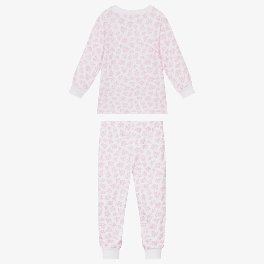 Kissy Kissy-Girls White & Pink Simply Strawberries Print Pima Cotton Pyjamas | Childrensalon Outlet