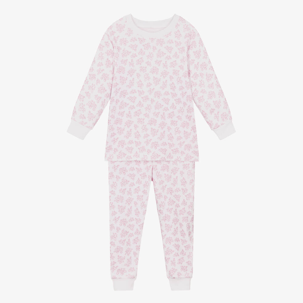 Kissy Kissy-Girls White & Pink Simply Strawberries Print Pima Cotton Pyjamas | Childrensalon Outlet