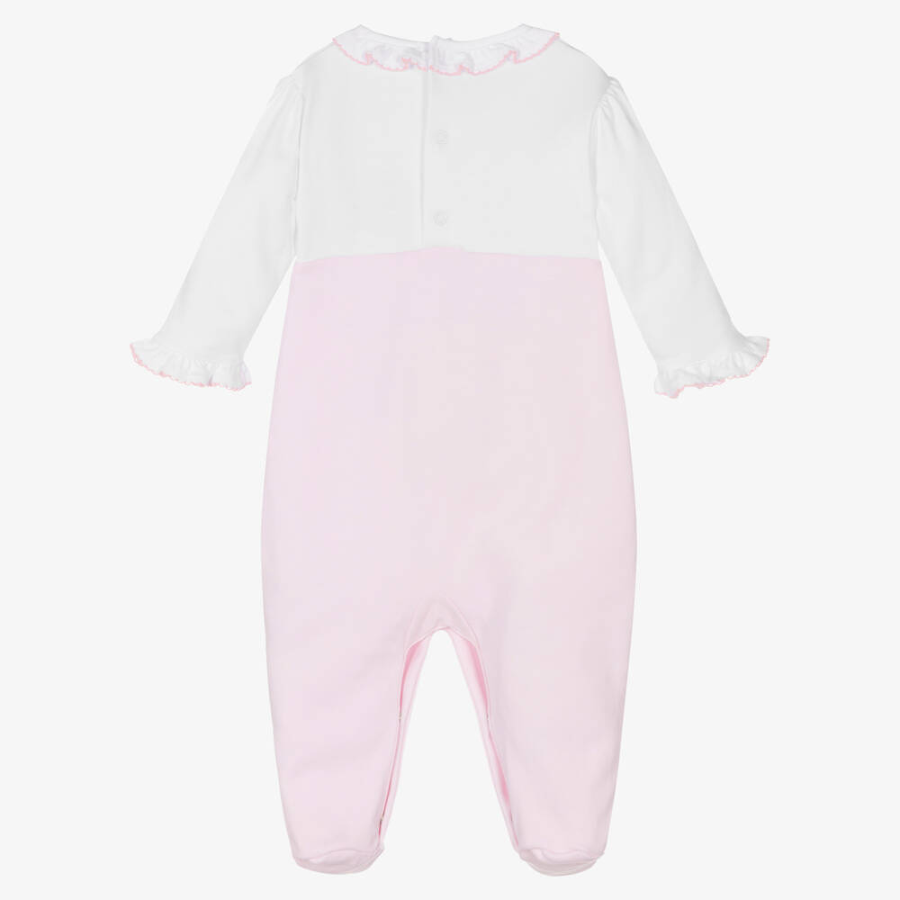 Kissy Kissy-Girls White & Pink Summer Bishop Babygrow | Childrensalon Outlet