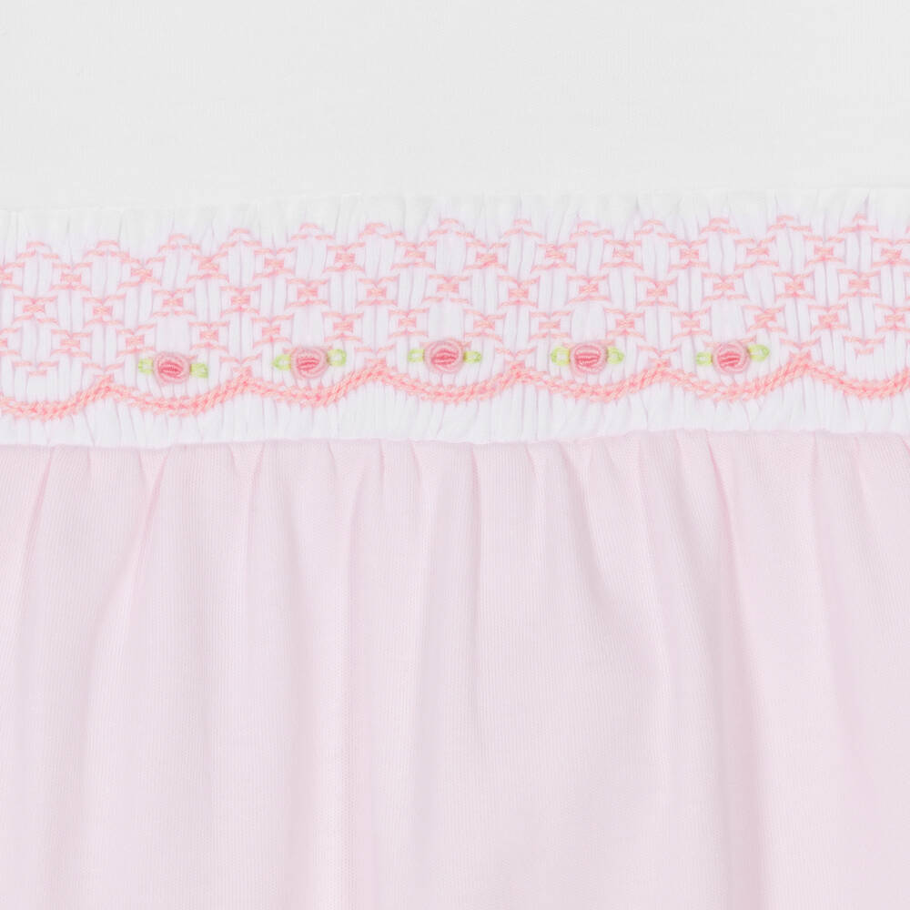 Kissy Kissy-Girls White & Pink Summer Bishop Babygrow | Childrensalon Outlet