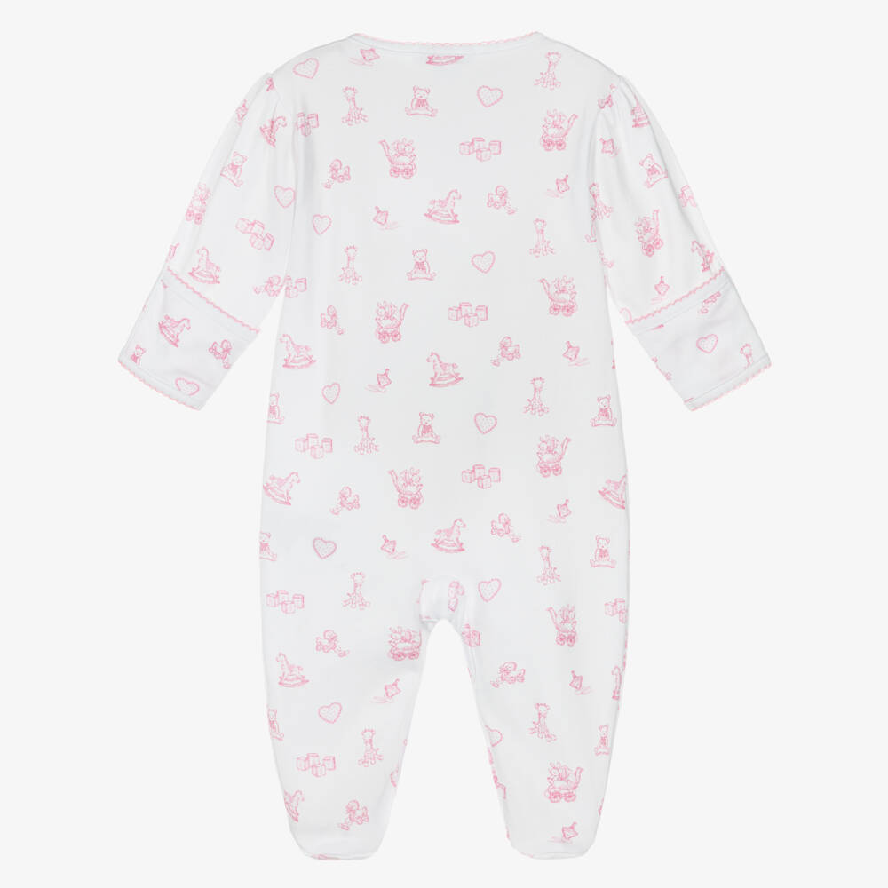 Kissy Kissy-Girls White Pink Vintage Babygrow | Childrensalon Outlet