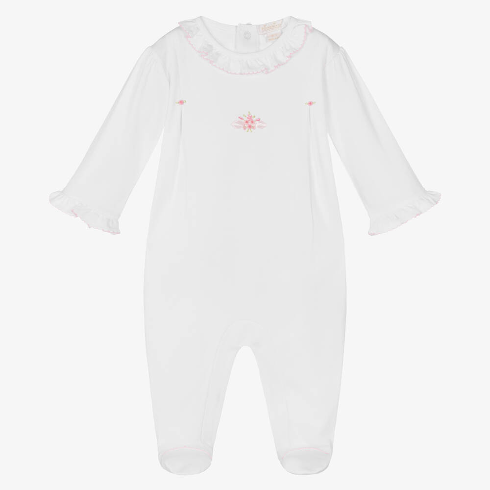 Kissy Kissy - Girls White Summer Medley Babygrow | Childrensalon