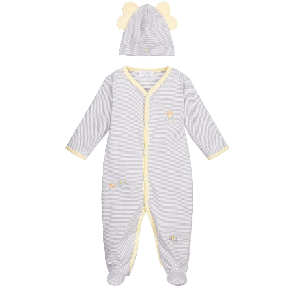 Kissy Kissy-Серый комплект из комбинезона-слипа и шапочки для малышей | Childrensalon Outlet
