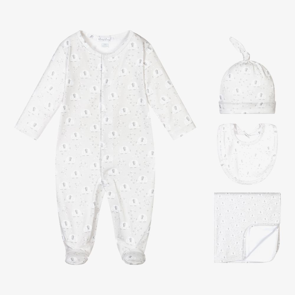 Kissy Kissy - Grey Pima Cotton Babysuit Set | Childrensalon Outlet