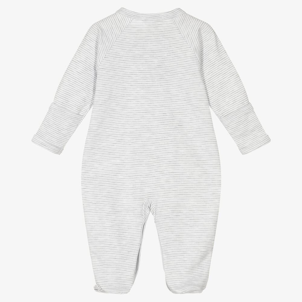 Kissy Kissy-أفرول بيبي غرو مزيج قطن بيما مقلّم لون رمادي | Childrensalon Outlet