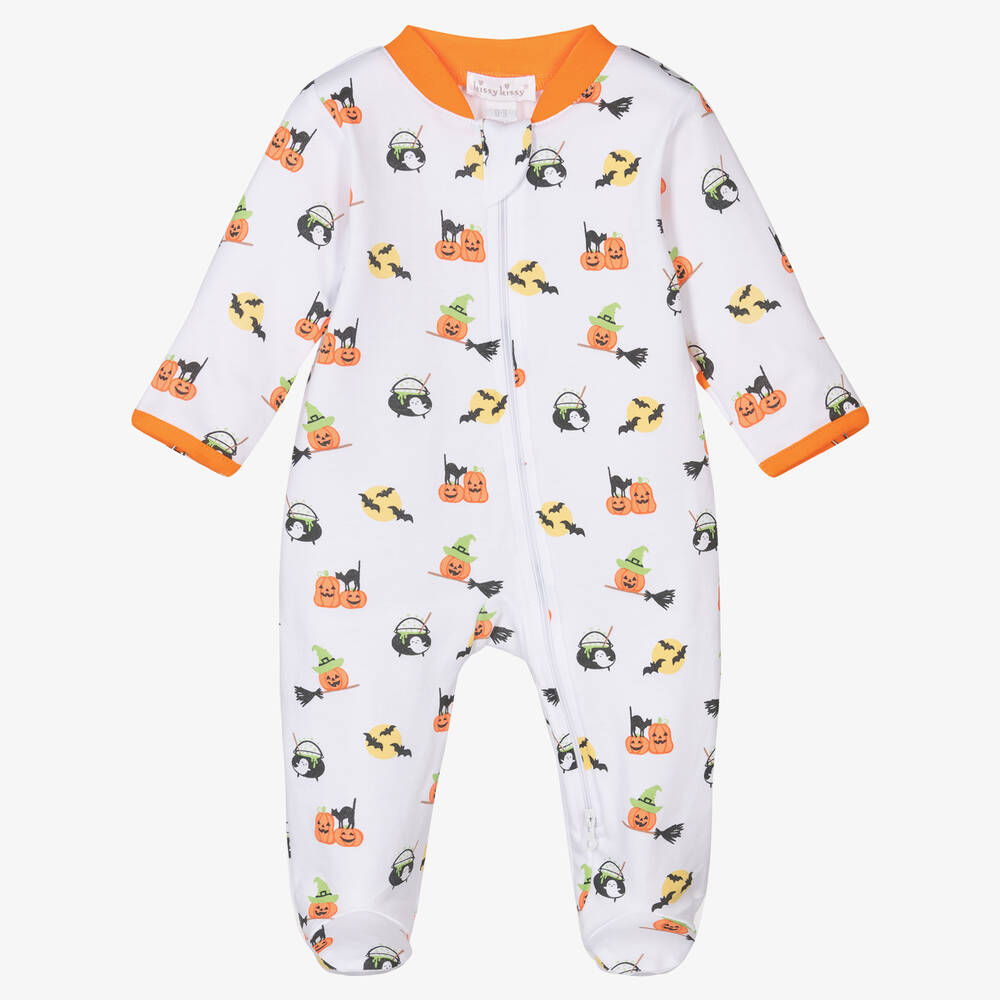 Kissy Kissy - Hello Halloween Pima Cotton Babygrow | Childrensalon