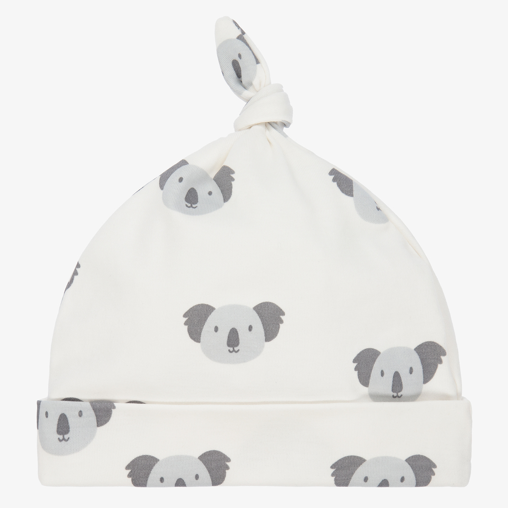 Kissy Kissy-Ivory Cotton Koala Baby Hat | Childrensalon Outlet