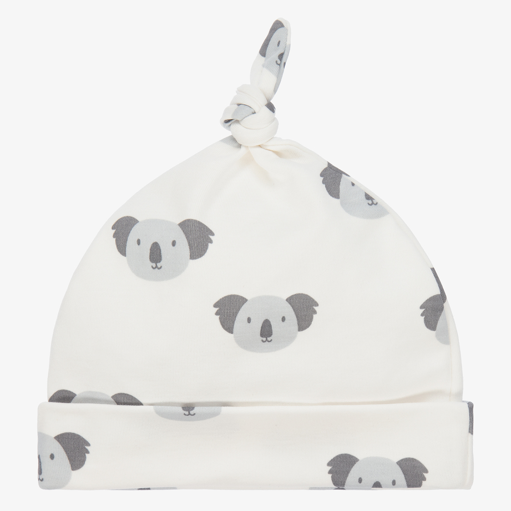 Kissy Kissy - Bonnet ivoire en coton Koala | Childrensalon