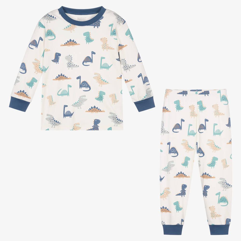Kissy Kissy-Кремовая пижама из хлопка пима с динозаврами | Childrensalon Outlet