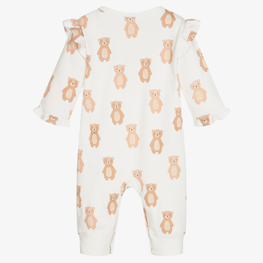 Kissy Kissy-Кремовый ромпер из хлопка пима с медвежатами | Childrensalon Outlet