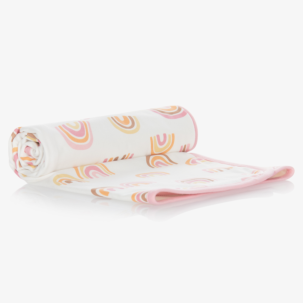 Kissy Kissy-Ivory Rainbow Blanket (72cm) | Childrensalon Outlet