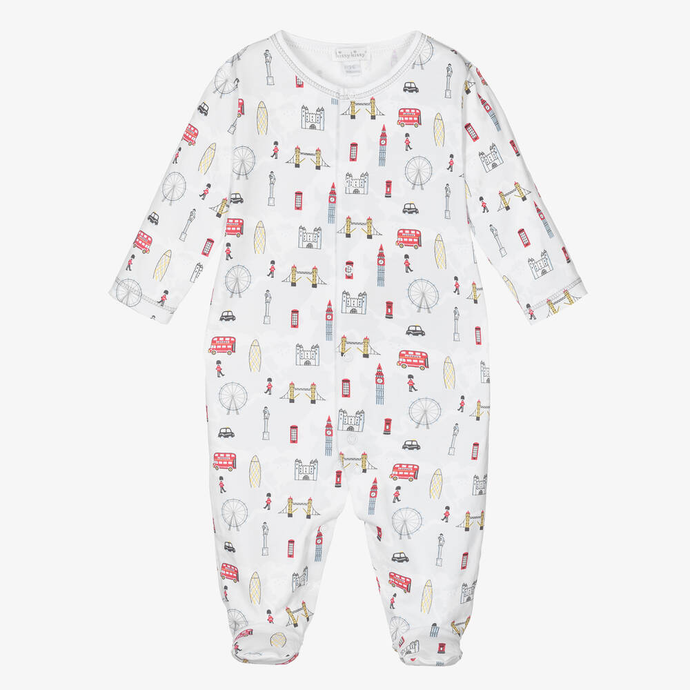 Kissy Kissy - Ivory Town Pima Cotton Babygrow | Childrensalon